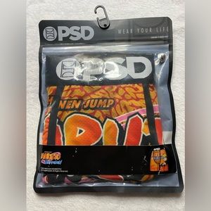 PSD Men's Naruto Logo Orange Boxer Brief Underwear Sz L NWT $25